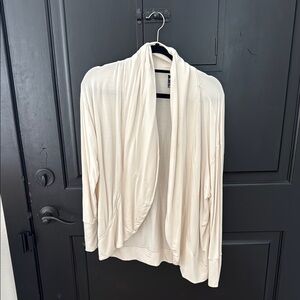 Cream Open Front Cardigan